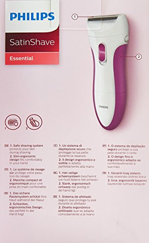 Philips HP6341/02 maquinilla de afeitar para mujer Blanco 1 cabezal(es) - Depiladora femenina (Blanco, AA, Afeitadora eléctrica)