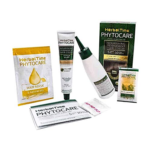 Phytocare Tinte permanente y nutritivo para cabello sin amoniaco, sin PPD, sin SLS, sin parabenos Color Caoba Intenso 6NR