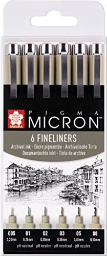 Pigma Micron XSDK-6 - Rotulador de punta fina negro (trazo extra fino)