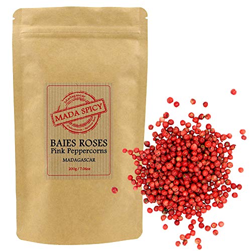 Pimienta rosa en grano de Madagascar 200g " Gourmet Calidad ". Bolsa resellable.