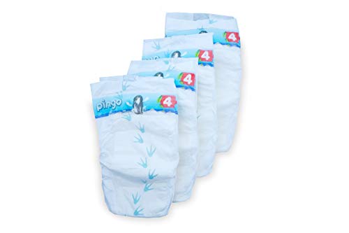 Pingo - Pañales Talla 4 Maxi - 2 paquetes de 40 unidades-7-18 kg -Pañales para bebé - Anti-alergénicos sin perfume - Máxima Absorción - Pañales ecológicos - Pieles sensibles - Color Blanco