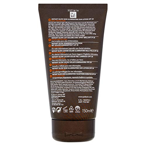 Piz Buin - Protección Solar, Loción Solar Instant Glow Piel Luminosa SPF 30 - Protección alta Bote 150ml