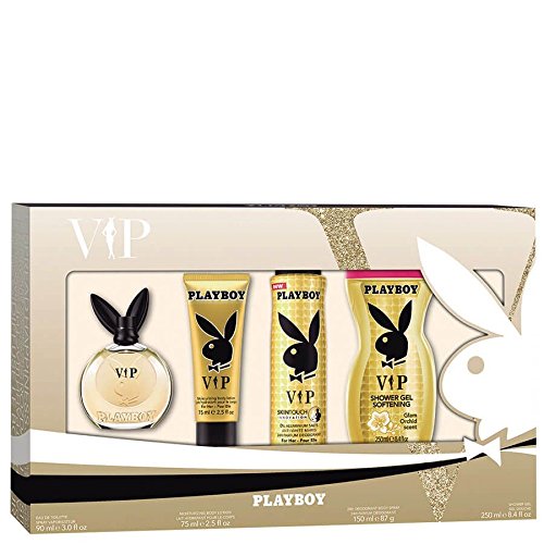 PLAYBOY VIP FOR WOMAN 90ML + GEL 250ML + DESODORANTE 150ML + LOCION CORPORAL 75ML