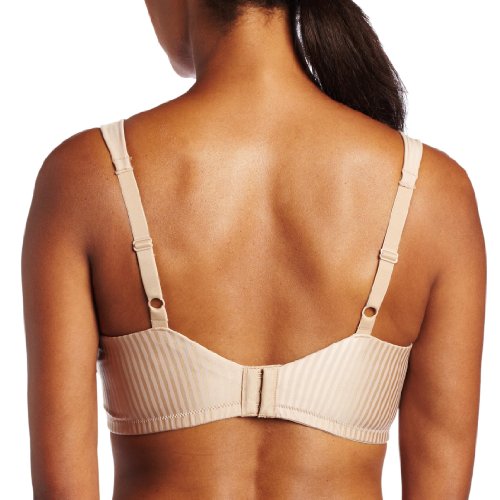 Playtex Women's Secrets Perfectly Smooth Wire Free Bra,Nude Stripe,42C