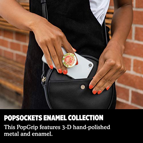 PopSockets PopGrip - Soporte y Agarre para Teléfonos Móviles y Tablets con un Top Intercambiable - Blooming Peony Pink Enamel