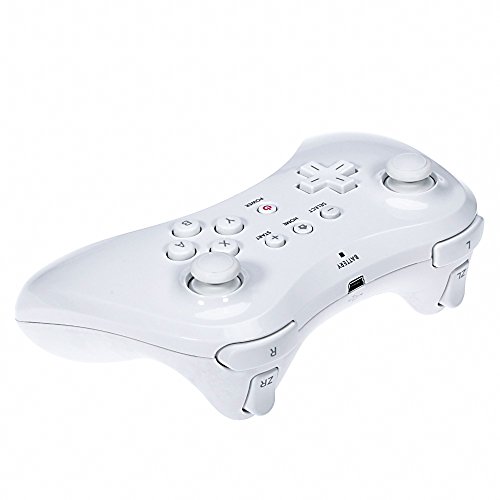 QUMOX 2 x Controlador Mando de Juego inalámbrico Bluetooth U Pro Controller Gamepad para Nintendo Wii U, Blanco