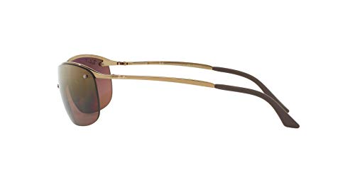 Ray-Ban 0Rb3542 Gafas de sol, Shiny Brown, 63 para Hombre