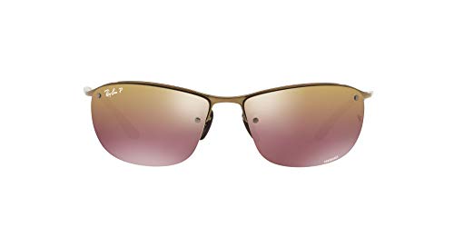 Ray-Ban 0Rb3542 Gafas de sol, Shiny Brown, 63 para Hombre