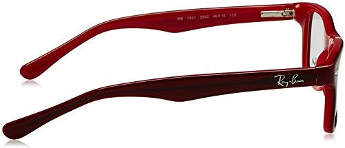 Ray-Ban 0Ry1531, Monturas de Gafas Unisex-Niños, Rojo (Top Red on Opalin Red), 48