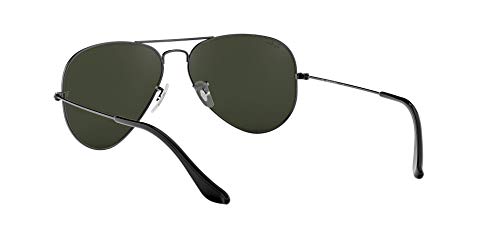 Ray-Ban Aviator Large Metal, Gafas de Sol Unisex Adulto, Plateado (W0879 Gunmetal), 58