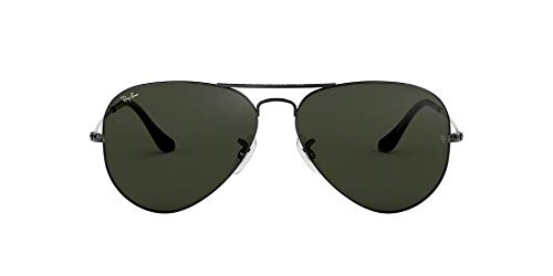 Ray-Ban Aviator Large Metal, Gafas de Sol Unisex Adulto, Plateado (W0879 Gunmetal), 58