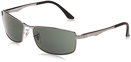 Ray-ban Mod. 3498 - Gafas de sol para hombre, color gris (matte gunmetal/green), talla 61