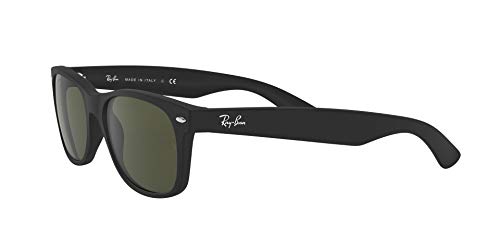 Ray-Ban New Wayfarer, Gafas de Sol Unisex adulto, Negro (Matte Black 622), 52 mm