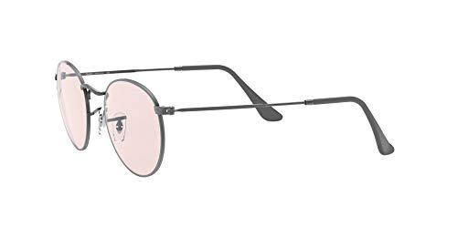 Ray-Ban Round Metal Gafas, GUNMETAL, 53 Unisex Adulto