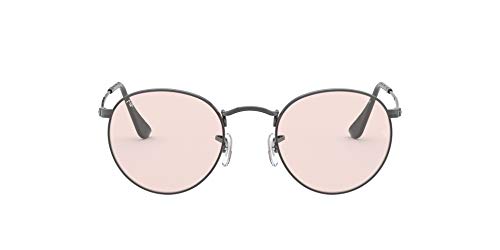 Ray-Ban Round Metal Gafas, GUNMETAL, 53 Unisex Adulto