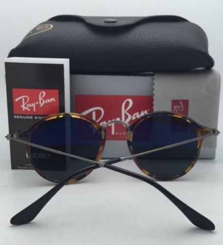 Ray-Ban Round RB 2447 1158/R5 49mm Spotted Blue Havana Frame / Blue Lens