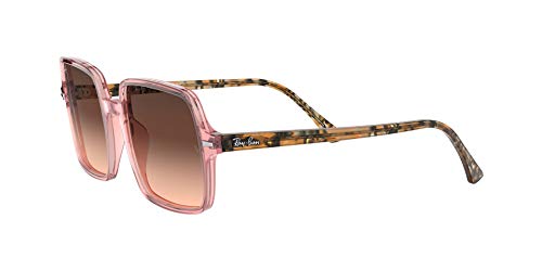 Ray-Ban Square II Gafas, ROSA TRANSPARENTE, MARRON HABANA, 53 Unisex Adulto