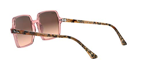 Ray-Ban Square II Gafas, ROSA TRANSPARENTE, MARRON HABANA, 53 Unisex Adulto