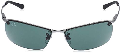 Rayban - Gafas de sol Rectangulares RB3183 Top Bar, Grey (004/71 Gunmetal)