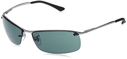 Rayban - Gafas de sol Rectangulares RB3183 Top Bar, Grey (004/71 Gunmetal)