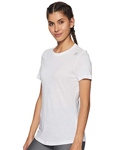 Reebok Te tee Camiseta, Mujer, Blanco, S