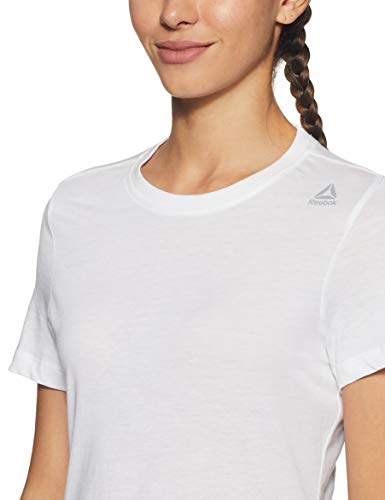 Reebok Te tee Camiseta, Mujer, Blanco, S