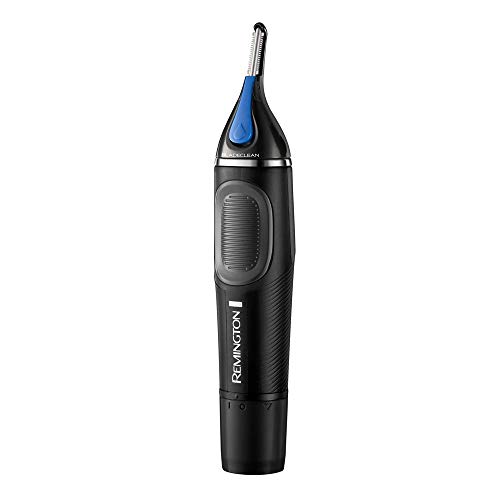 Remington Nano Lithium Series NE3870 Cortapelos Nariz, Orejas, Cejas y Vello Facial, Resistente al Agua, Negro y Azul