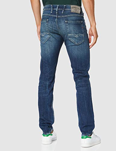 REPLAY Anbass Coin Zip Vaqueros Slim, Azul (Medium Blue 9), W31/L30 (Talla del Fabricante: 31) para Hombre