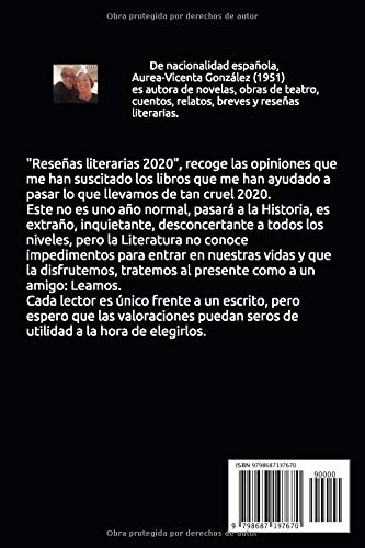 Reseñas literarias 2020