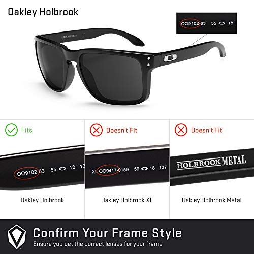 Revant Lentes de Repuesto Oakley Holbrook, Polarizados, Negro Furtivo