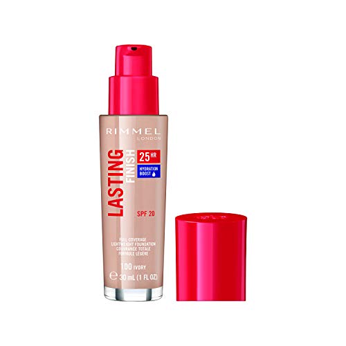 Rimmel London Lasting Finish Foundation 25H Base de Maquillaje Tono 100 Ivory - 112 gr