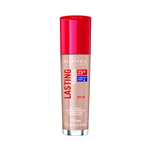 Rimmel London Lasting Finish Foundation 25H Base de Maquillaje Tono 100 Ivory - 112 gr