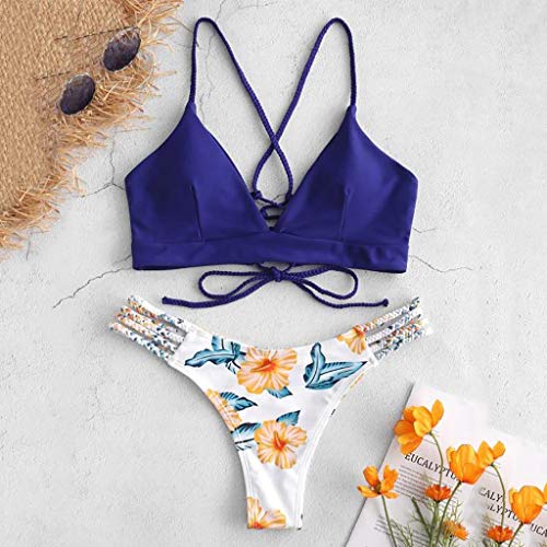 riou Bikini Conjuntos de Bikinis para Mujer Push Up Mujeres Traje de BañO Estampado Bohemio Dividido BañAdores con Relleno Tops y Braguitas Mujer 2019 brasileños vikinis