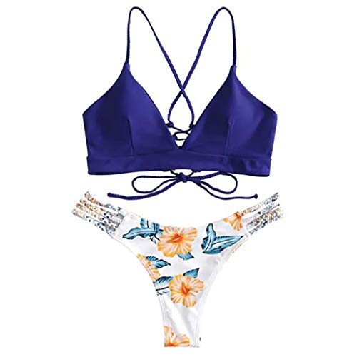 riou Bikini Conjuntos de Bikinis para Mujer Push Up Mujeres Traje de BañO Estampado Bohemio Dividido BañAdores con Relleno Tops y Braguitas Mujer 2019 brasileños vikinis