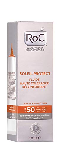 ROC Soleil Protect - Fluido Dermocalmante, Alta Tolerancia, SPF50, 50 ml