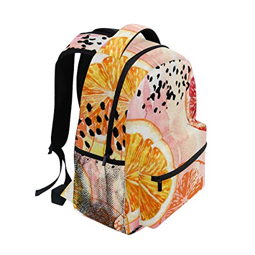 Rootti Mochila Bolsa de Toronja Patrón de Senderismo Mochilas al aire libre Escolar Viaje Portátil Bookbag Mochila Mochila para Niños Adultos Niños Niñas