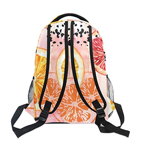 Rootti Mochila Bolsa de Toronja Patrón de Senderismo Mochilas al aire libre Escolar Viaje Portátil Bookbag Mochila Mochila para Niños Adultos Niños Niñas