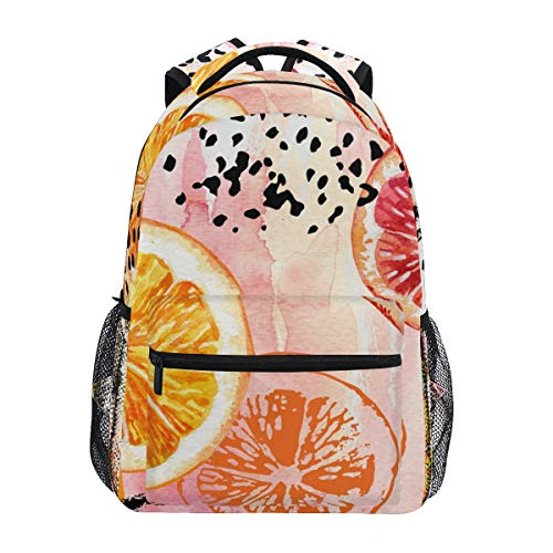 Rootti Mochila Bolsa de Toronja Patrón de Senderismo Mochilas al aire libre Escolar Viaje Portátil Bookbag Mochila Mochila para Niños Adultos Niños Niñas