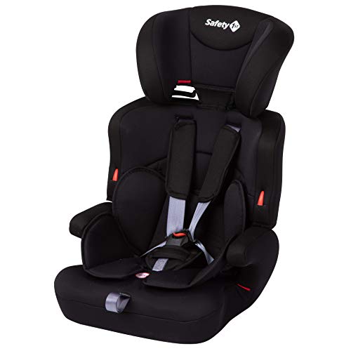 Safety 1st Ever Safe Plus Silla Coche grupo 1 2 3, crece con el niño 9 meses - 12 años (9-36 kg), con cojín reductor extraíble, color Negro