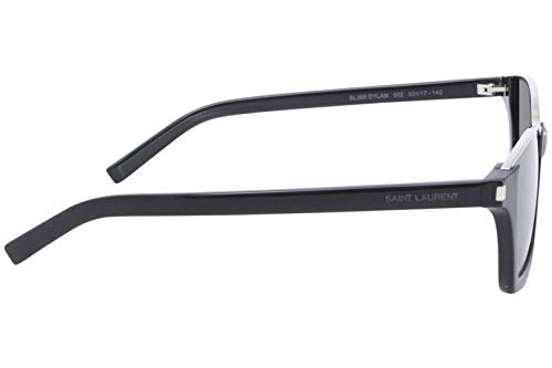 Saint Laurent gafas de sol SL 365 DYLAN 002 gafas Unisex, color Negro, lentes negros de tamaño de 53 mm