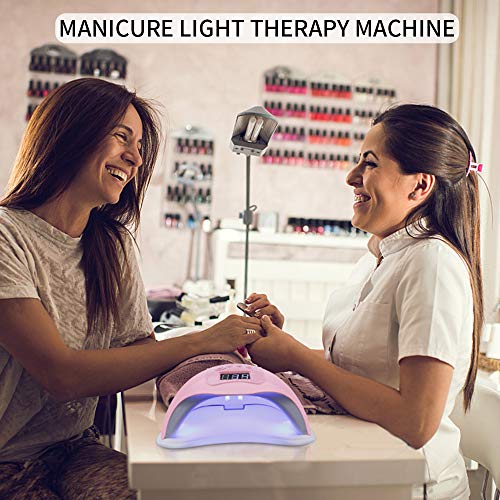 SaiXuan Lampara LED Uñas 48W Profesional Secador de Uñas LED UV Lampara Uñas Gel Semipermanentes Maquina,4 Temporizadores Manicura/Pedicure Nail Art Hogar el Salón