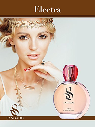 Sangado Electra Perfume para Mujeres, Larga Duración de 8-10 Horas, Olor Lujoso, Oriental Floral, Francesas Finas, Extra Concentrado (Parfum), Spray de 60 ml, un Gran Regalo para Mujeres