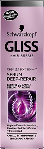 Schwarzkopf Gliss Deep Repair Sérum Extremo, reparación profunda, 3 x 100 ml,