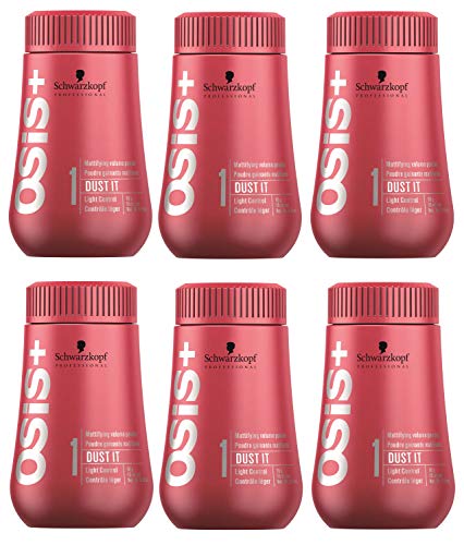 Schwarzkopf Professional - Polvo matificador Osis+ Dust It, 10 g, 6 unidades