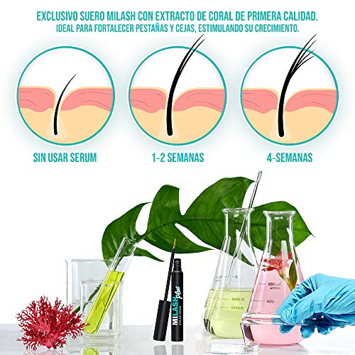 Serum Pestañas - Crece Pestañas y Cejas - Tratamiento Fortalecedor de Crecimiento Pestañas Largas - Alargador de Pestañas con Ingredientes Naturales sin Hormonas y Parabenos - Celebrity Lashes Vegano