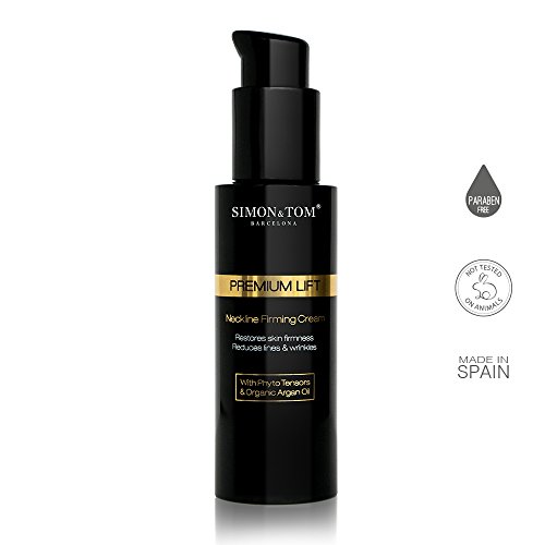 Simon & Tom - PREMIUM LIFTING - Crema Reafirmante para Cuello, Efecto Lifting Instantáneo y piel más lisa a largo plazo, Con Fitotensores y Aceite de Argán Orgánico, Vegano, 100ml