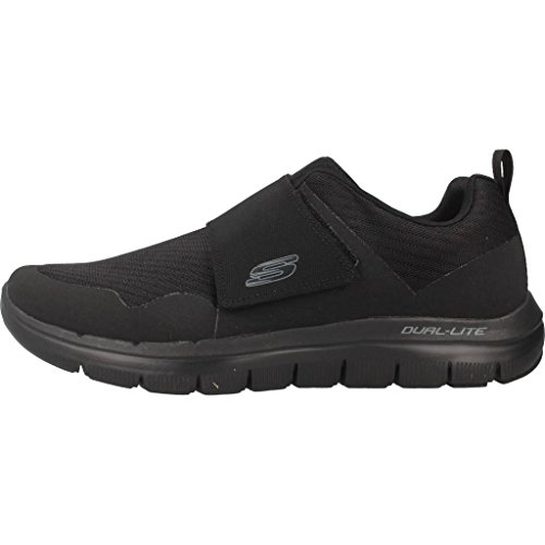 Skechers 52183, Zapatillas con Velcro Hombre, Negro, 41 EU