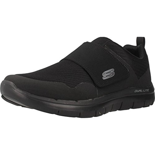 Skechers 52183, Zapatillas con Velcro Hombre, Negro, 41 EU