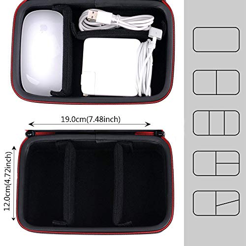 Smatree Funda Dura para Apple Pencil, Magic Mouse, MagSafe 1 Adaptador de Corriente, Apple Watch Cargador Magnetic Cable de Carga, Bolsa de Viaje Cable Organizador Estuche para Apple Accesesorios