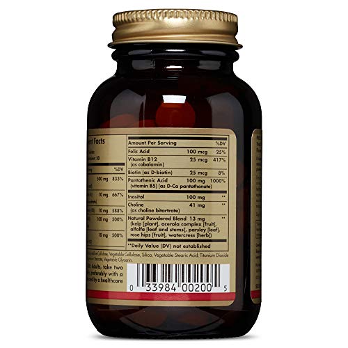 Solgar Vitamina B-Complex con Vitamina C Comprimidos - Envase de 100